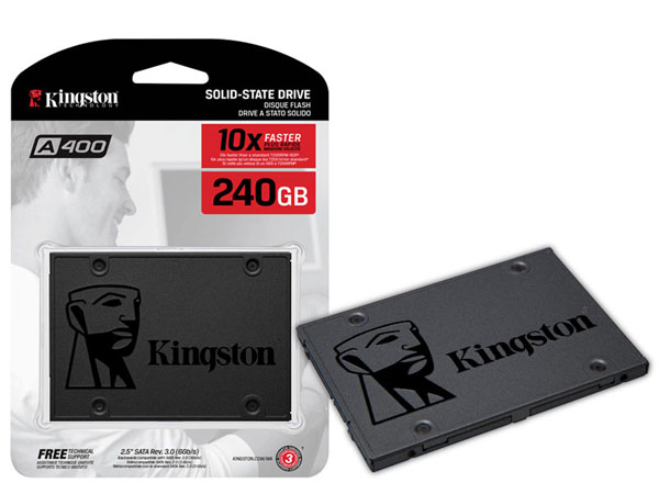 Ổ cứng SSD Kingston A400 240GB 2.5 inch SATA3 (Đọc 500MB/s - Ghi 450MB/s) -  (SA400S37/240G)