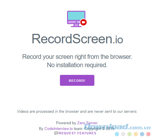 Cách sử dụng RecordScreen.io quay màn hình không cần cài đặt phần mềm